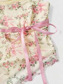 Conjunto de 2 piezas para mujer con lunares: top con dobladillo asimétrico y falda de cola de pez de cintura baja con decoración de lazo, retro, vintage, conjunto de verano de dos piezas, para invitada de boda, vacaciones, cumpleaños, concierto - Multicolor 2 - Ver 3