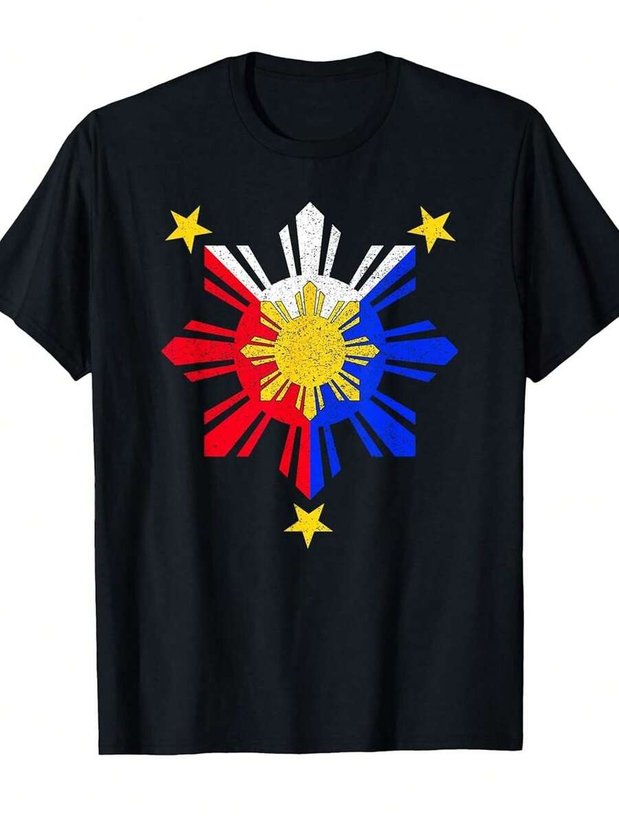 Camiseta gráfica de moda canadiense Pinoy Filipino con bandera de Filipinas y sol divertido, algodón suave unisex, camisetas, atuendo casual asequible, gran regalo para él, ella o un amigo, impresa y enviada en Canadá