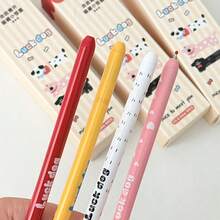 4支装动物狗狗主题0.5mm细头黑色水彩笔,趣味吐舌设计,速干,适合爱狗爱猫人士,办公、学习、聚会、节日礼物 - 套裝 - 查看 7