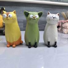 Handmade Creative Quirky Little Cat Vase, Resin Material Cartoon Cat Flower Pot, Desktop Decor, Living Room & Study Atmosphere Enhancer - one-size - View 12