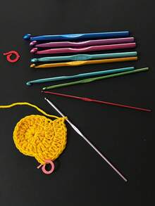 [8 Sizes] 2/3/4/5/6/7/8/9mm Aluminum Crochet Hooks, Durable Rust-Resistant Alloy Material, Smooth Surface, Clearly Marked Sizes, Suitable For Handcraft, Parent-Child And Elderly Knitting Enthusiasts - Alumina Crochet Hook - View 6