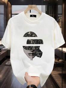 [10% de Descuento]Tienda Outlet: Camiseta de Manga Corta Estilo Americano, Corte Holgado, Cuello Redondo - Blanco - Ver 8