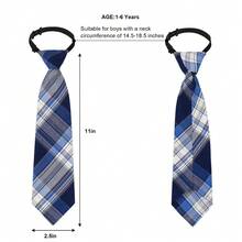 5pcs Boy's Necktie Pre-Tied Adjustable Neck Strap Tie For Wedding Graduation School Uniforms - Yellow - View 2