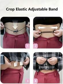 39 Inch/100cm Invisible Elastic Waist Belt, Adjustable For Sweaters And Hoodies - Shapewear For Waist Shaping - Seamless Shirt Waist Shaper - Practical Fashion Tip For Women - Multicolor - View 8