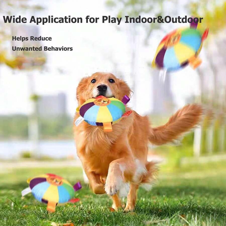 Squeaky Dog Flying Disc Toy, Durable Chew-Resistant Interactive Fetch Toy, 1PC Outdoor Play Toy For Dogs & Puppy Owners - Green - View 1