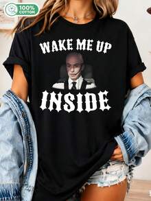 Wake Me Up Inside Nathan Fielder T-Shirt, Unisex Comic T-Shirt, Funny Graphic T-Shirt Themed Around A TV Series, Humorous T-Shirt - Black - View 6