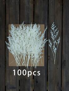25/50/100/300pcs Artificial Mini Gypsophila - For Resin Mold Art And Crafts, Hair Accessories, Wedding Wreaths, Tabletop Flowers, Home Decor, Etc. - White 1 - View 6