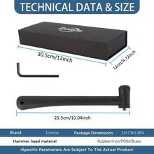 6件套可互换珠宝制作锤头工具组，多功能，适用于金属成型、雕刻和金匠工艺 - 6款錘子 - 查看 2