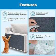 Catify Cat Scratcher, Fun Interactive Scratchers, Posts, Poles, Claw , Furniture Saver Indoor Play Support Natural Cat Behaviors Heavy Duty - Gray, 39.4 X 15.8 - Khung màu xám, kích thước 39,4 x 15,8 inch. - Xem 6