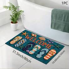1pc Summer Slipper Print Pattern Drainage Mat/Absorbent Mat/Drying Mat For Coffee Machine, Tableware - Absorbent Polyester Desktop Protective Mat With Rubber Anti-Slip Pad, For Kitchen Counter Decor, Home Bar And Dining Table - Multicolor - View 9