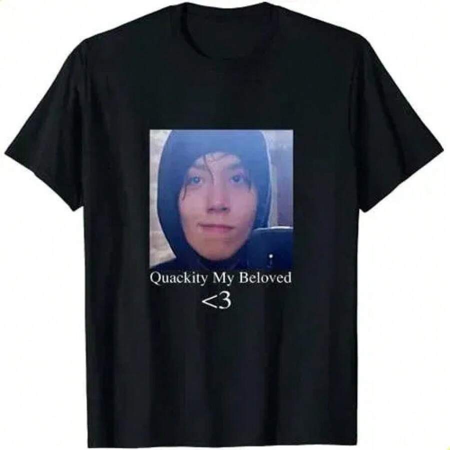 Quackity My Beloved T-Shirt - Black - View 1