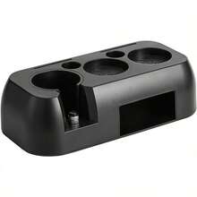 1pc Black/White Multipurpose Italian Espresso Knock Box And Tamper Stand, Designed For 51-58mm Portafilter And Filter Baskets, With Non-Slip Base And Coffee Tool Holder For Storing Coffee Accessories - Black - View 10