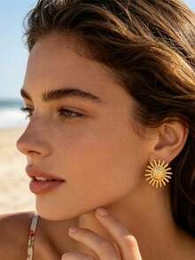Pendientes de sol exagerados, estilo de playa para vacaciones de verano - Pendientes de sol - Ver 5