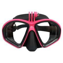 Máscara de buceo profesional traje de snorkel falda de silicona para adultos gafas máscara de buceo - Rojo - Ver 2
