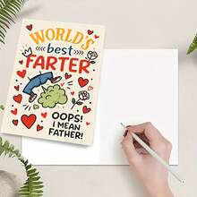 1pc Dad Joke Double Meaning Card, Suitable For Father'S Day Or Birthday - Funny Age Joke For Dad, Humorous Greeting Card From Wife Or Husband - Đỏ - Xem 4
