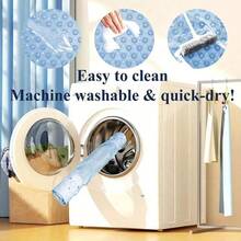 PVC Bathroom Floor Mat With Massage Nodes - Shower Mat, 0.35 Inch Thick Soft Cushioned  And Durable PVC Bathroom Mat, Hand Washable - Non-Slip Bathroom Accessories (Multiple Colors Available) - 深灰色 - 查看 7