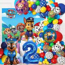 Paw Patrol Theme Birthday Party Decoration Set, Backdrop, Balloons, Number Balloons Suitable For 1-9 Years Old Birthday - Cartoon Balloons - View 19