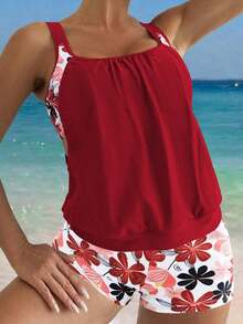 Swim Lushoire Set de 2 piezas de bikini con tirantes finos para la playa y resort de verano en oferta - Multicolor 4 - Ver 5