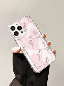 1 chiếc ốp lưng điện thoại TPU họa tiết hoa nơ cá nhân hóa, có khe đựng thẻ, bao phủ toàn bộ ống kính, tương thích với dòng sản phẩm Apple Series - Nhiều màu - Xem 3