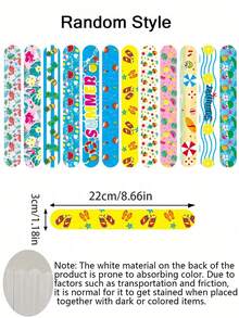12pcs Hawaiian Party PVC Slap, Summer-Themed Birthday Clap Bracelets, Beach Pool Party Favors, For Hawaiian Favors Slap Bands, Perfect For Summer & Festive Celebrations, Holiday Party Favors, Hawaiian Bracelet Packs, Summer Beach Party, Pool Party, Hawaiian Decorations - View 8