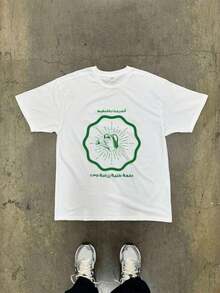 New Women's Casual Summer T-Shirt With Fun Designs, A Short-Sleeve Crew Neck T-Shirt For Women, Perfect For Spring And Summer. Ideal For Hiking And Outdoor Activities, An Essential Camping T-Shirt. - Unisex Cotton T-Shirt, Urban Vintage Style, Short Sleeves, And Crew Neck. - 白色 - 查看 1