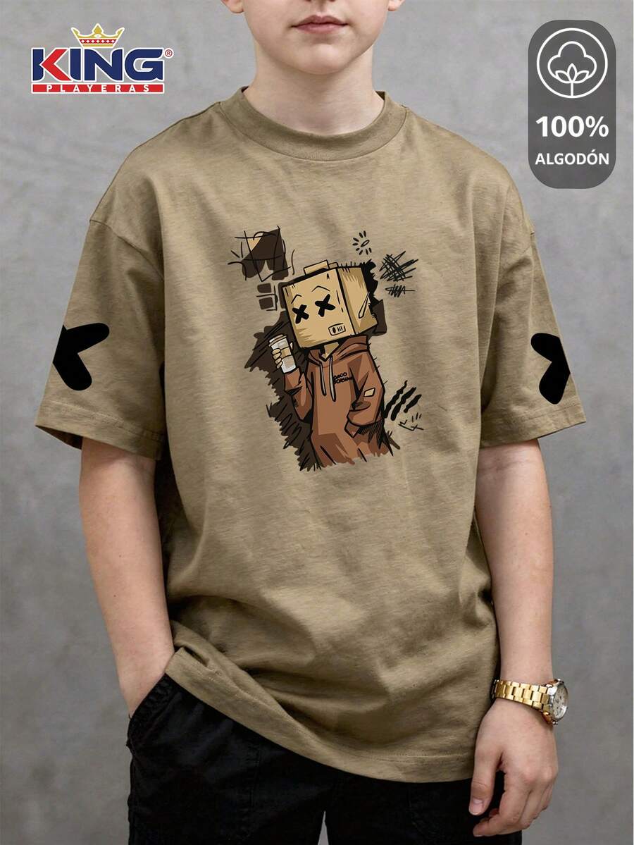 Teen Boys T-Shirts - Khaki - View 1