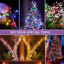 1pc Solar Powered Copper Wire Outdoor Holiday Lights Fairy Garden Decor, Waterproof Halloween Christmas Thanksgiving Gift - Color - View 5