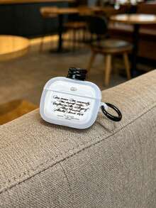 Estuche protector creativo con forma de tapa de botella de vino para auriculares, funda protectora mate transparente compatible con Apple 1/2, Pro, Pro 2, Pro 3, Pro 4 Bluetooth - transparente - Ver 25