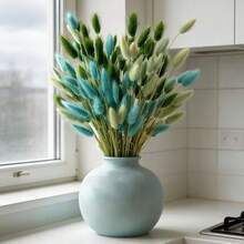 55-60 Pcs Random Delivery, Approximately 16.5 Inch Khaki Artificial Bunny Tail Grass, Suitable For Bohemian Style Floral Decor, DIY Crafts, Home Kitchen And Wedding Decor, Christmas Decor, Thanksgiving Decor, DIY Wreath Decor - Green Series - View 3