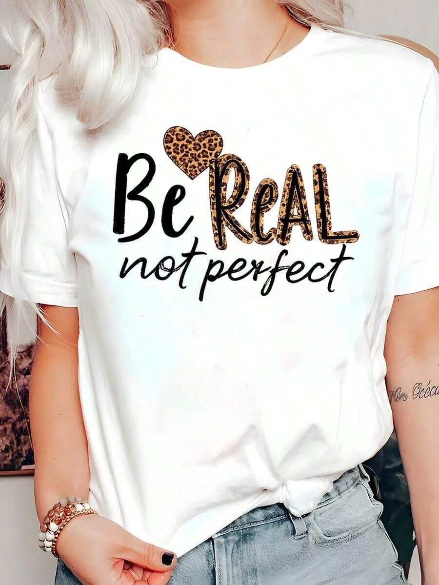 Camiseta nueva. Camiseta estampada de manga corta, cómoda y versátil. El diseño holgado de cuello redondo es perfecto para la oficina, la escuela, salidas de fin de semana o viajes. Se integra fácilmente en la vida diaria, aportando una sensación de frescura y ligereza. - Multicolor - Ver 1