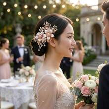 JetWave ピンクゴールド 桜 かんざし ヘアクリップ パール ヘアアクセサリー 髪飾り 大きめ フォーマル 結婚式 髪留め 和装 洋装 入学式 卒業式 留袖 訪問着 ドレス パーティー - 写真の通り - チェックする 7