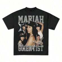 Mariah Scientist Large Face Graphic T-Shirt - Premium Quality Heavyweight T-Shirts For Adults And Kids (2) - Mặc định 3 - Xem 1