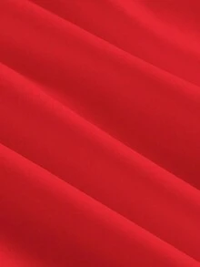 Vestido midi plisado elegante con estampado floral para mujer - Rojo - Ver 3