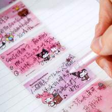 SANRIO 6张/套 三丽鸥家族闪光拉出式便捷便签，外观精美，半透明学生重点标记贴纸 - 多款 - 查看 6