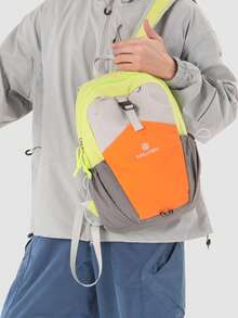 1 pieza Mochila de bloques de color tipo macaron, minimalista y de moda, ligera y de gran capacidad, mochila de almacenamiento multifuncional para niños adecuada para estudiantes, viajes cortos, actividades al aire libre, unisex, gran regalo para vacaciones - Multicolor - Ver 4