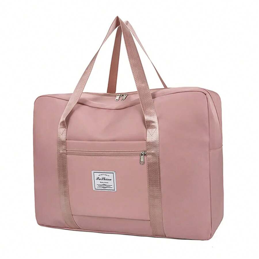 Large Capacity Foldable Travel Bag For Men And Women, Waterproof Handbag, Lightweight Storage Bag, Shoulder Bag For Gym And Yoga, Multipurpose Storage Bag, Portable For Business And Leisure Travel. - 軍綠色 - 查看 1