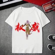 Éxito de  del verano de 2026: camisetas unisex de manga corta para estudiantes, de estilo élite, con estampado de influencer, temática de la paz y  autorizada. - Negro - Ver 7