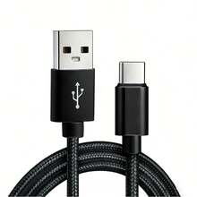 1-3pcs Type-C Fast Charging Cable, Nylon Braided Data Cable, USB-A To USB-C Fast Charging Cable, Compatible With Samsung, And Other Android Phones And Type-C Devices, Suitable For Travel/Office Desk Accessories/Car Accessories/Outdoor, Compatible With IPhone Charger/Phone Charger, Universal Phone Accessories - Multicolor - View 17