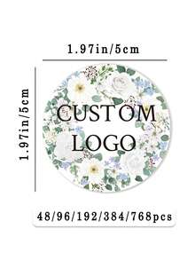 [客製化] 48/96/192/384/768張 2英吋客製化貼紙/Logo貼紙/婚禮貼紙/個性化貼紙，客製化品牌封印貼紙，適用於創業公司、婚禮、禮品與促銷 - 客製化貼紙、客製化Logo封印貼紙、洗禮貼紙、個性化貼紙 - 單件 - 查看 2