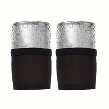 Z373 Random Color 1 Pair Of Women's Slim-Fit Arm Sleeves, Women's Tight-Fitting Arm Guards, Sweat-Enhancing Sauna Arm Bands, Suitable For Fitness, Sports, And Running - Blue - View 9