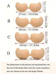 2 Pairs Invisible Breast Lift Tape; Strapless & Seamless; Mango Shaped Breast Lift Pads; Thickened Lift & Cleavage Design Suitable For Small/Flat Chest Women; Specially Designed For Wedding Dresses; Lift & Cleavage For Fuller Bust; Invisible Under Clothing; Perfect For Evening Gowns; Solid Color Design - Multicolor - View 2