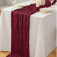 Cheese Cloth Table Runner, Bohemian Countryside Sheer Cheese Cloth Table Runner For Summer, Suitable For Wedding Decor, Holiday Gatherings, Daily Home Use - Multicolor - View 22