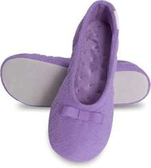 Isotoner Women's Microterry Ballerina Slippers - 6.5-7.5 + Wisteria - View 9
