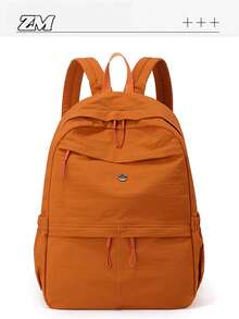 [Multiple Colors Available] Minimalist Lightweight Backpack, Easily Fits Laptop Or Books/Files; Effectively Distributes Weight For Comfortable Long-Term Wear. Suitable As A Student Backpack, Office Commuter Bag, Or Weekend Travel Pack. Fashionable And Practical All-In-One. - Multicolor - View 19