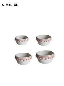 1/4pcs Large Capacity Round Lace Handmade Woven Storage Box, Suitable For Remote Controls, Cosmetics, Electronics, Home, Office, Living Room, Bedroom Decor - Multicolor - View 17