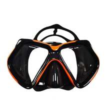 Máscara protectora profesional para buceo, máscara de buceo, gafas de natación - naranja-negro - Ver 3