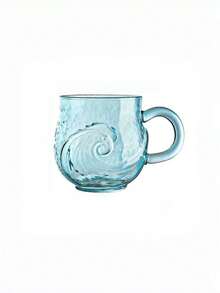 Hand-Painted Sunset Wave High Borosilicate Glass Cup, Heat-Resistant Water Bottle, American Beach Style Coffee/Milk/Tea Latte Cup, Multipurpose Office/Valentine's Day/Christmas Creative Gift - Multicolor - View 12