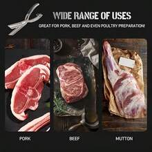 Pengupas Tulang Rusuk Barbekyu Stainless Steel - Alat Pemisah Tulang Rusuk Manual, Desain Pegangan Ergonomis, Peralatan Dapur Tahan Lama untuk Koki Rumahan dan Profesional, Desain Penusuk - MultiWarna - View 8