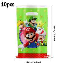 10Pcs Super M-Ario Emerald Birthday Candy Bags With M-Ario Peach Luigi Toad Star Pattern For Fans Holiday Supplies Random Style - Multicolor - View 7