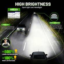 HYNBYZJ 2个200W D2S D4S D1S D3S LED大灯灯泡 D2R D4R LED Canbus灯 汽车LED灯泡 6000K 即插即用 - A - 查看 5